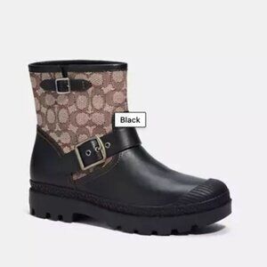 Women's Coach Moto Boot In Signature Jacquard 8.5 NEW